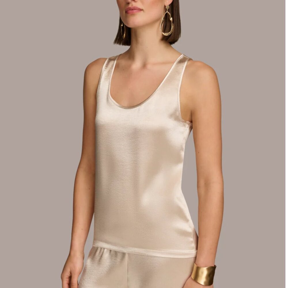 DKNY Crean Satin Tank L